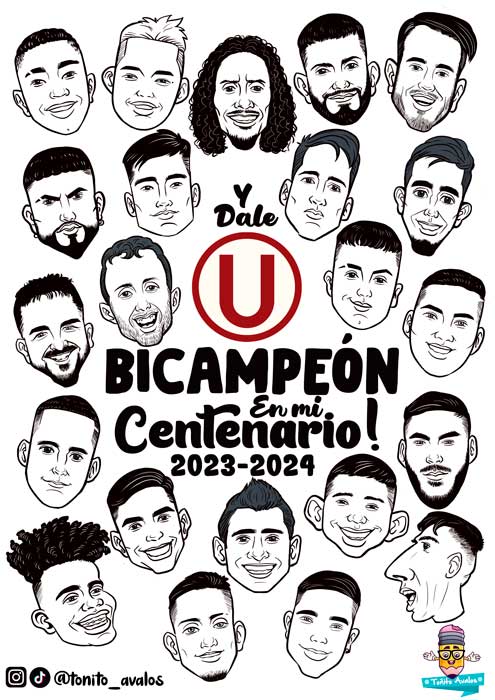 Poster fan art Universitario de Deportes: Soy Bicampeon en mi centenario!