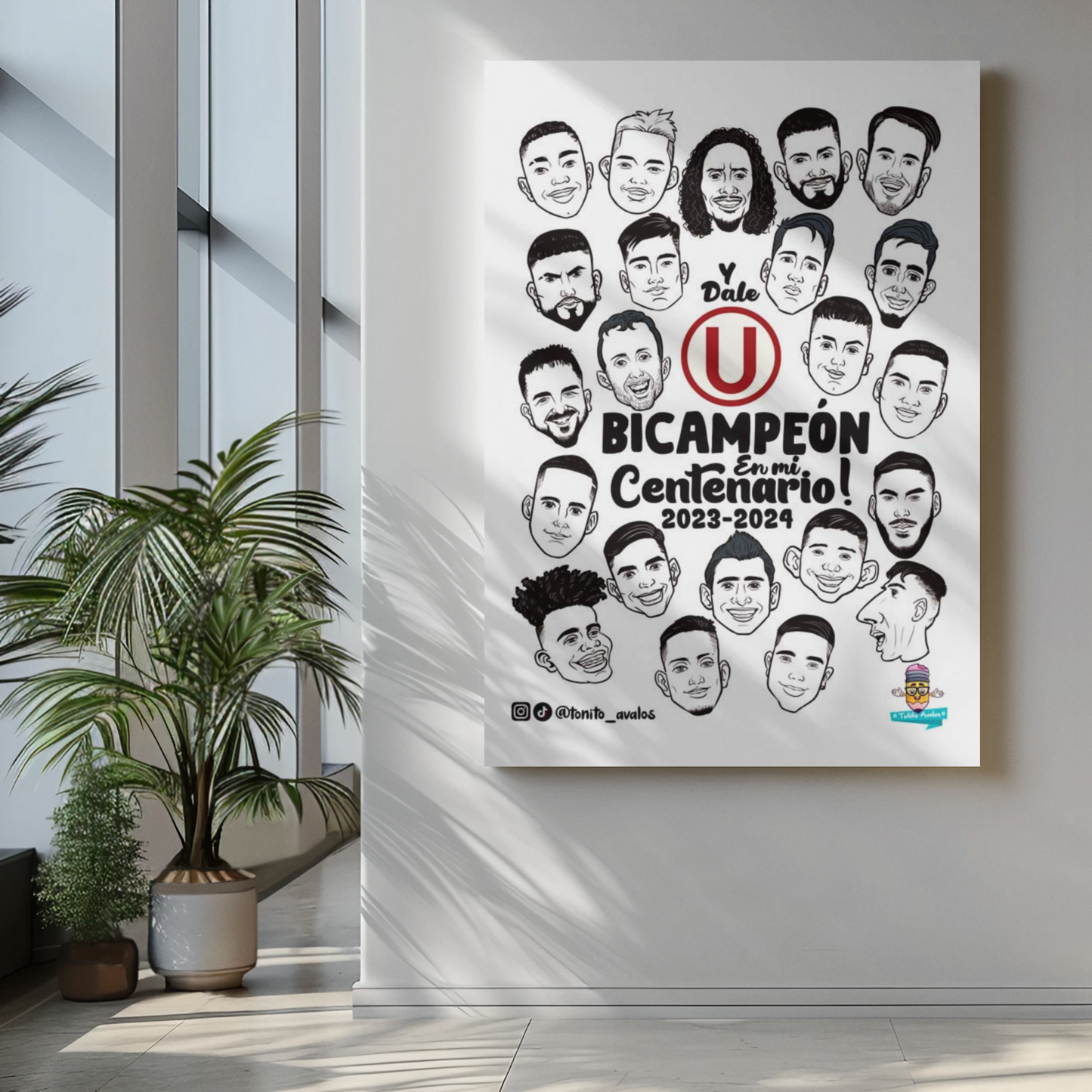 Poster fan art Universitario de Deportes: Soy Bicampeon en mi centenario!