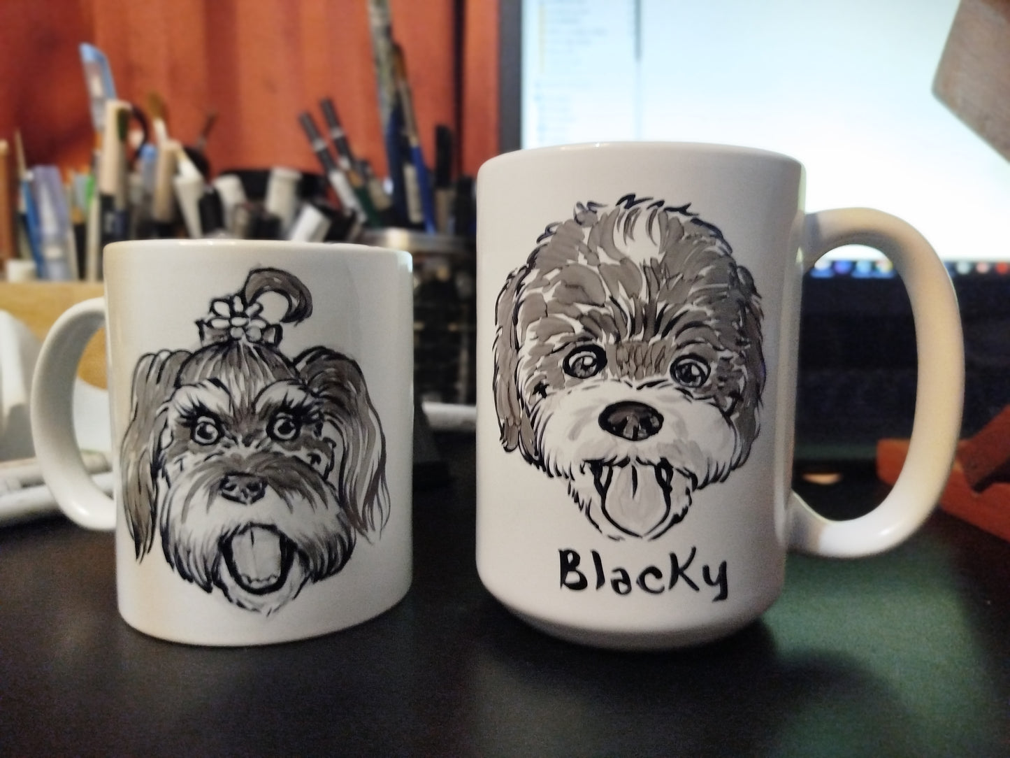 Tazas pintadas para mascotas