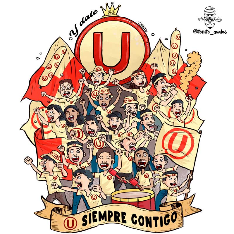 Poster fan art Universitario de Deportes: "Siempre contigo"